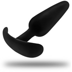 BLACK&SILVER – PLUG ANAL EN SILICONE KAEL AVEC POIGNÉE MOYENNE