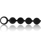BLACK&SILVER Lennon – Analkugelkette mit 4 Silikonkugeln, 15 cm
