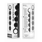 BLACK&SILVER Lennon – Analkugelkette mit 4 Silikonkugeln, 15 cm