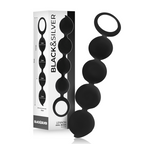 BLACK&SILVER Lennon – Analkugelkette mit 4 Silikonkugeln, 15 cm