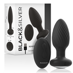BLACK&SILVER – WELLS PLUG SILICONE ANAL ROTATOR REMOTE CONTROL