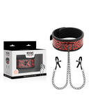 BEGME Red Edition – Halsband mit Nippelklemmen und Neoprenfutter