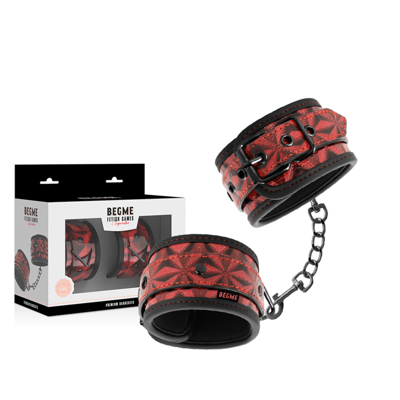 BEGME Red Edition – Menottes premium édition rouge avec doublure en néoprène