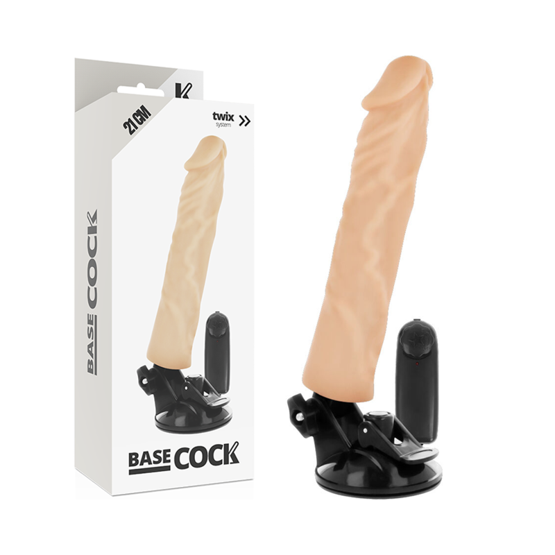 BASECOCK – Realistischer Vibrator mit Kabelfernbedienung, 21 cm