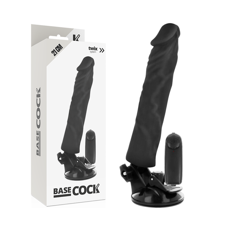BASECOCK – Realistischer Vibrator mit Kabelfernbedienung, 21 cm