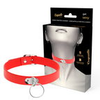 COQUETTE CHIC DESIRE – Fetisch-Choker aus veganem Leder, Rot