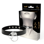 COQUETTE CHIC DESIRE – Doppelring-Halsband aus veganem Leder