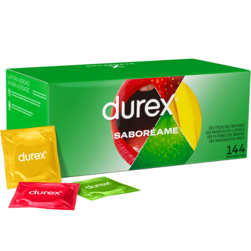 DUREX Pleasure Fruits – Kondome mit Fruchtaromen, 144 Stück