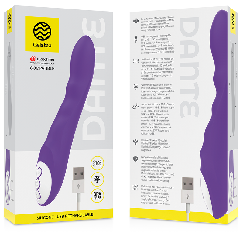 GALATEA Dante – Violetter Vibrator mit Watchme-Fernbedienung