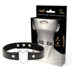 COQUETTE CHIC DESIRE – Fetisch-Halsband aus veganem Leder mit Herz-Anhänger