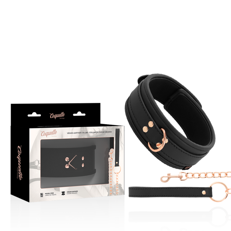 COQUETTE CHIC DESIRE FANTASY – Collana in pelle fantasia vegana con cinturino e fodera in neoprene