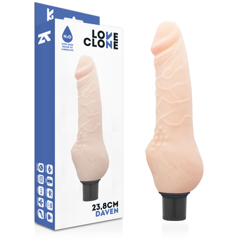 LOVECLONE Daven – Selbstschmierender Vibrator, 23,8 x 3,8 cm