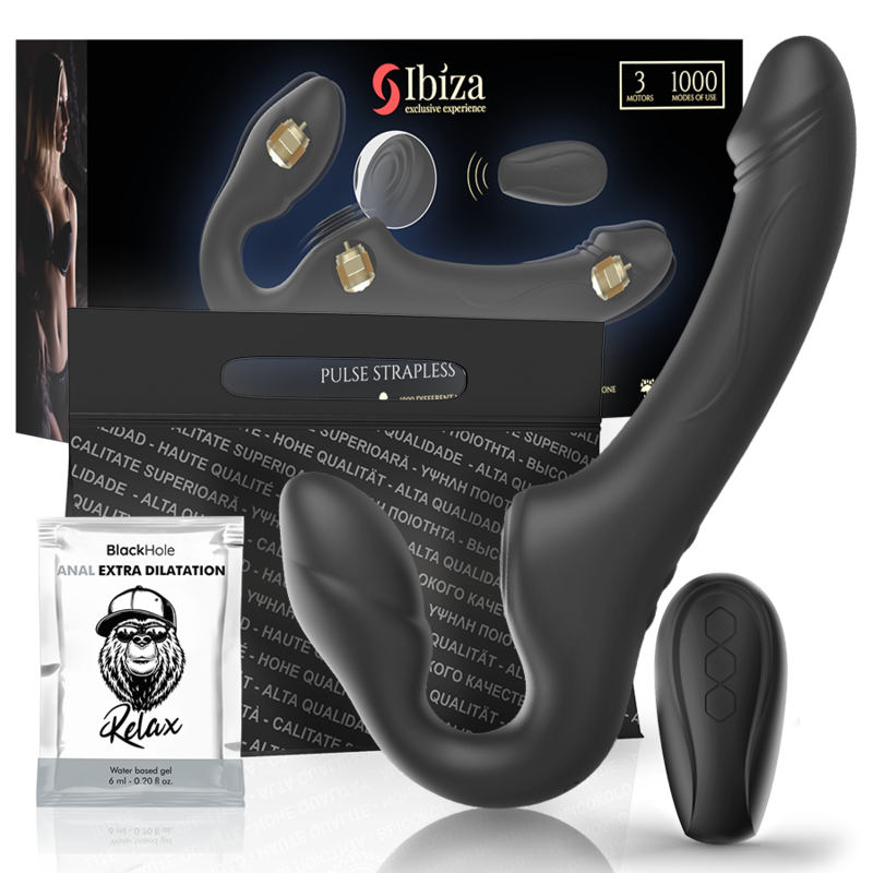 Ibiza Strapples – Strapless vibrator with button remote control