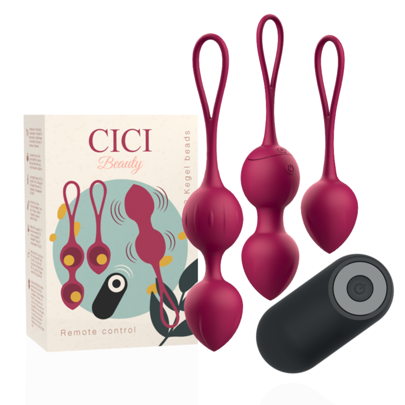 CICI BEAUTY – Premium Silikon 3er-Set vibrierende Kegelkugeln mit Fernbedienung