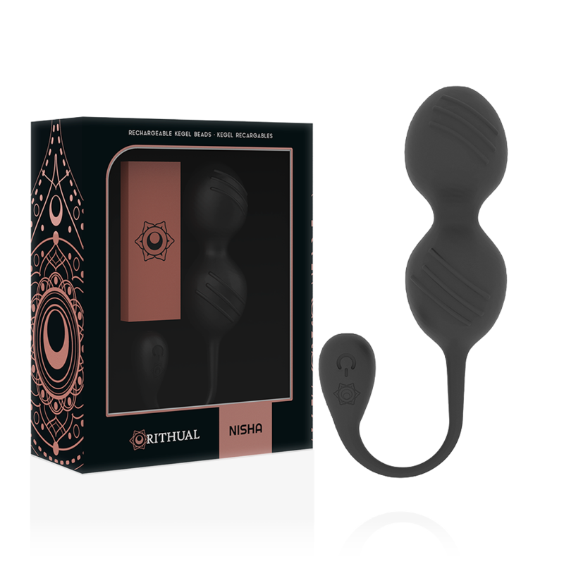 RITHUAL – BALLES DE KEGEL VIBRANTES RECHARGEABLES NISHA NOIRES