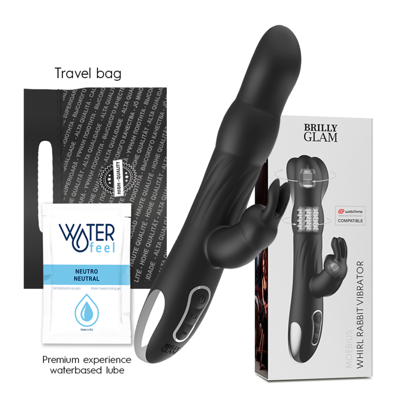 BRILLY GLAM – MOEBIUS RABBIT VIBRATOR & ROTATOR + WATCHME REMOTE CONTROL