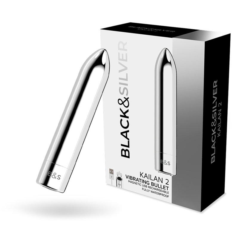 BLACK&SILVER Kailan 2 – Vibrierende Magnetkugel, silber