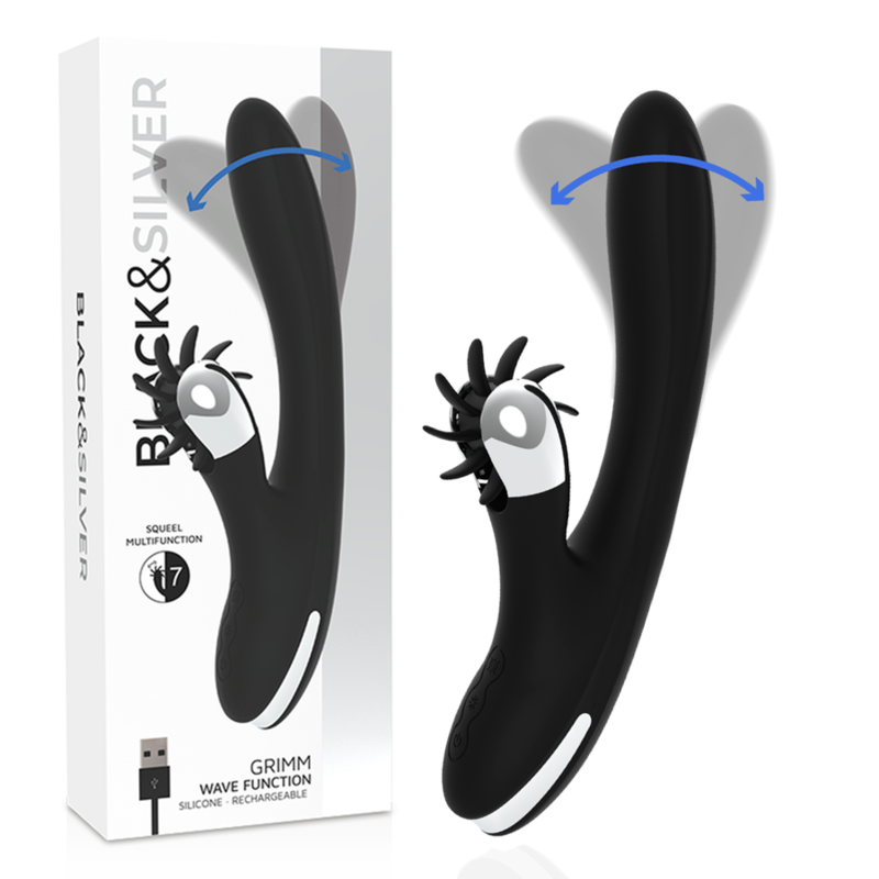 BLACK&SILVER Grimm Wave – Rabbit-Vibrator mit Wellenfunktion