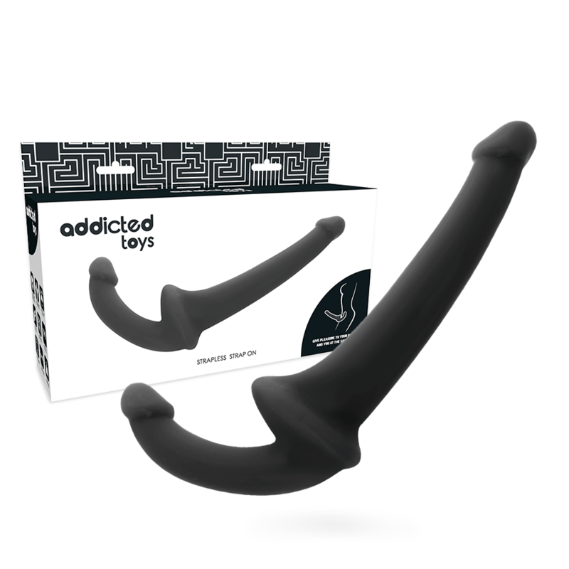 ADDICTED TOYS – Trägerloser Doppeldildo, schwarz
