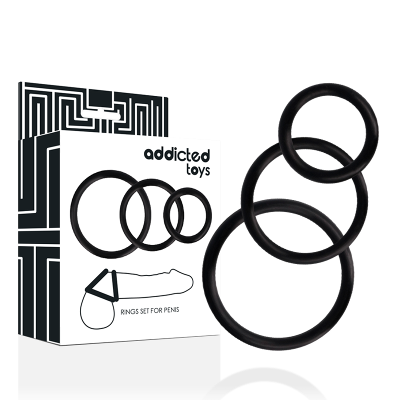 ADDICTED TOYS – Rings set for Penis black