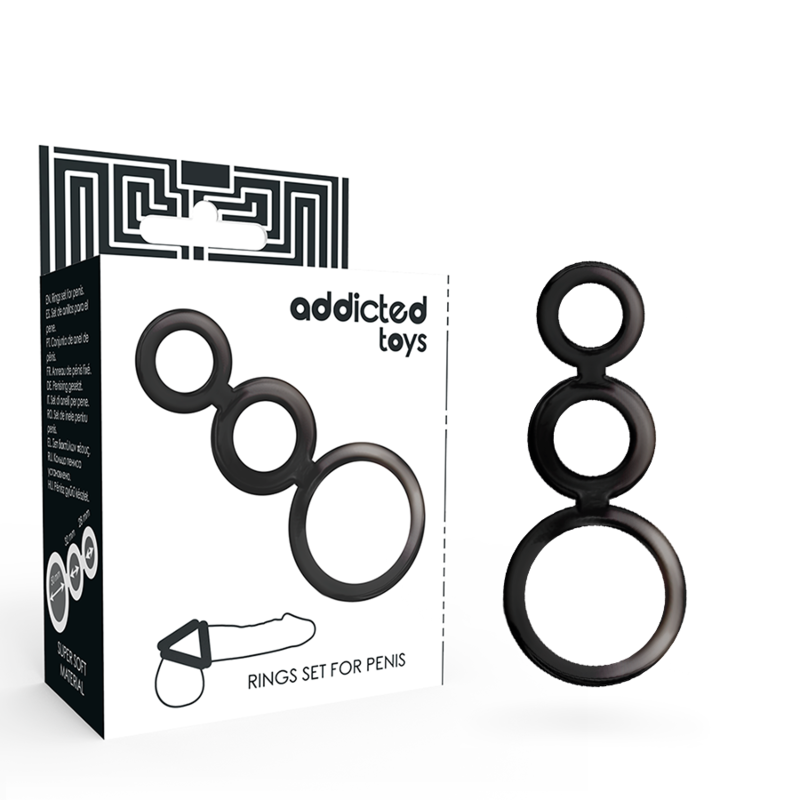 ADDICTED TOYS – Rings set for Penis – smoked