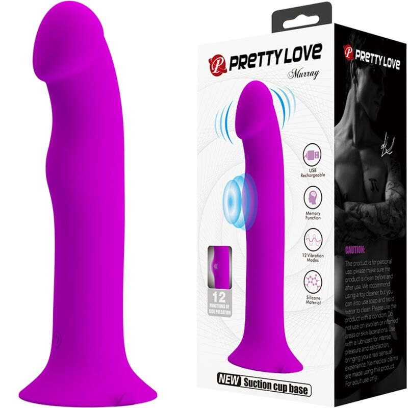 PRETTY LOVE – Murray Vibrator mit Saugnapf, G-Punkt-Stimulation, Lila