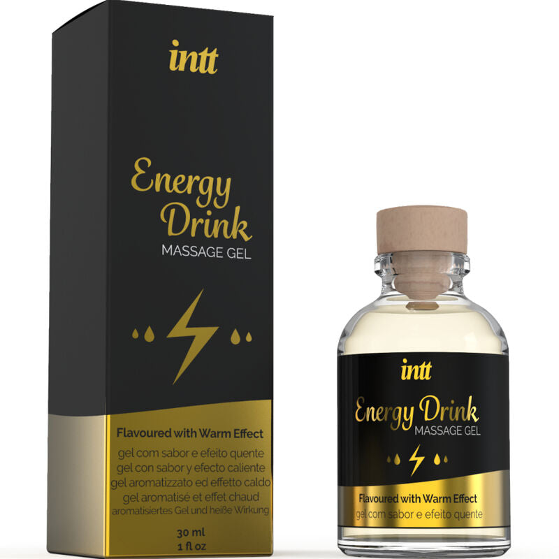 INTT Massage & Oral Sex – Massagegel mit Energy-Drink-Aroma und Wärmeeffekt