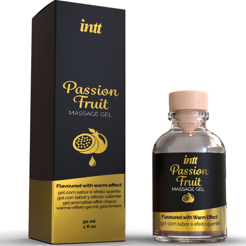 INTT MASSAGE & ORAL SEX – GEL DA MASSAGGIO AL GUSTO DI FRUTTO DELLA PASSIONE CON EFFETTO CALORE