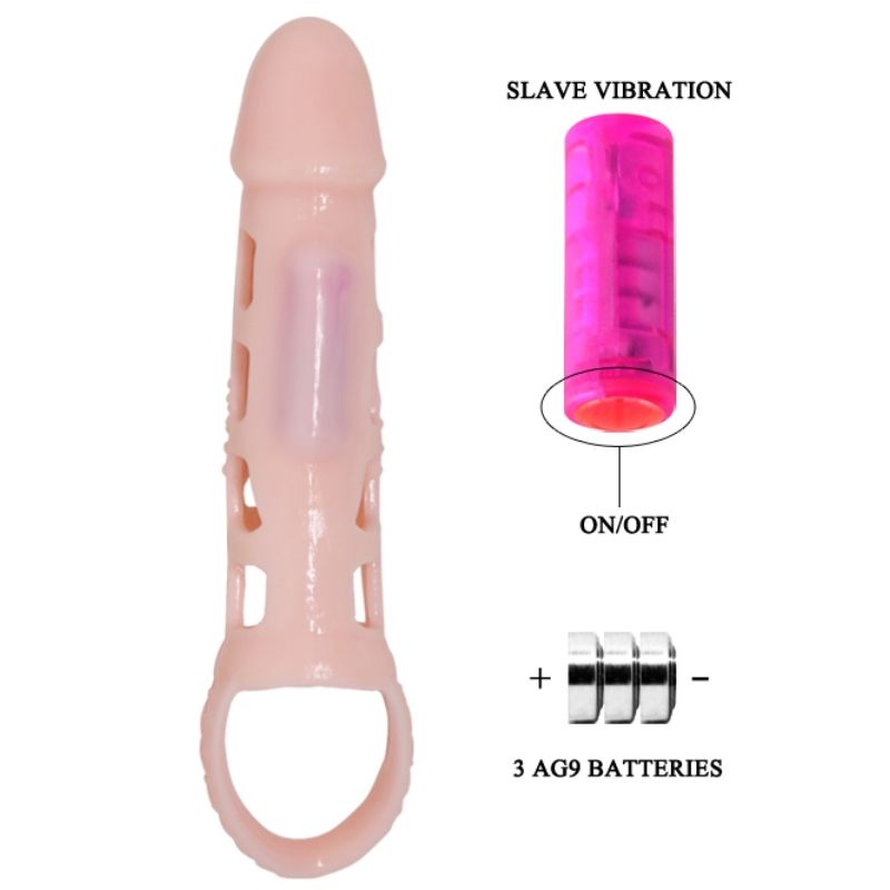 PRETTY LOVE – Harrison Penisverlängerungshülle mit Vibration, 13,5 cm