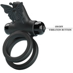 PRETTY LOVE – DOPPIO ANELLO VIBRANTE CON STIMOLATORE NERO