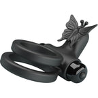 PRETTY LOVE – DOPPIO ANELLO VIBRANTE CON STIMOLATORE NERO