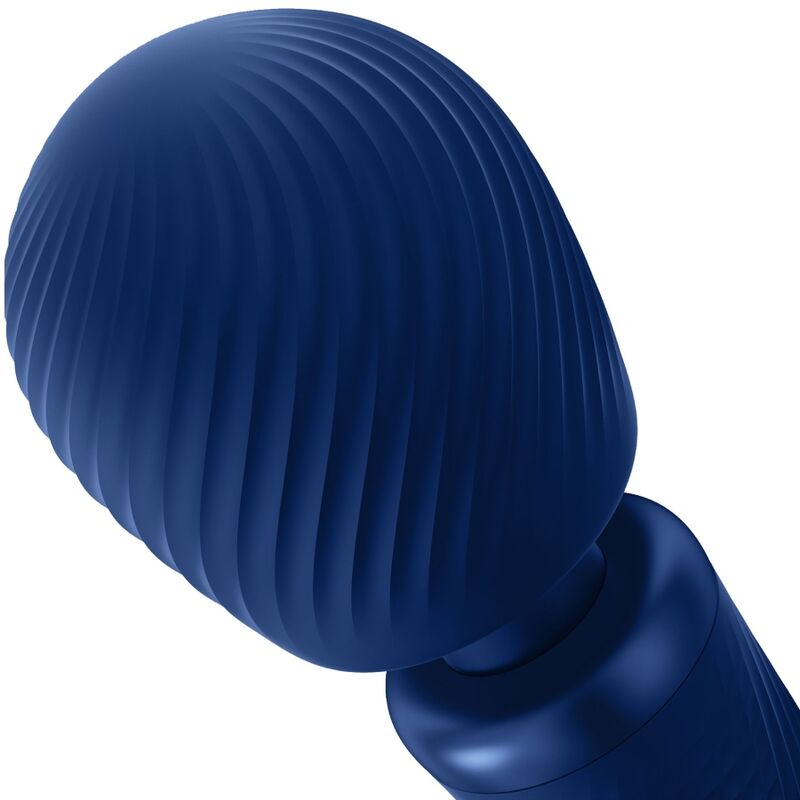 FUN FACTORY – VIM SILICONE RECHARGEABLE VIBRATING WEIGHTED RUMBLE WAND MIDNIGHT BLUE