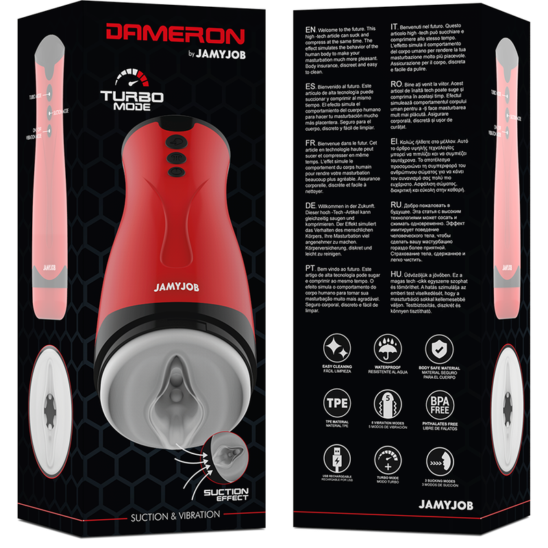 JAMYJOB – MASTURBATEUR À ASPIRATION ET VIBRATION DAMERON