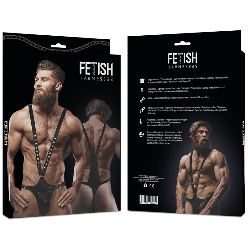 FETISH SUBMISSIVE ATTITUDE – V-förmiger Harness aus Ökoleder