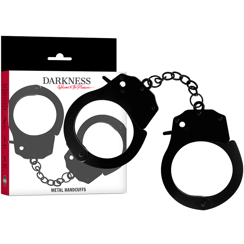DARKNESS BONDAGE – Handschellen aus schwarzem Metall