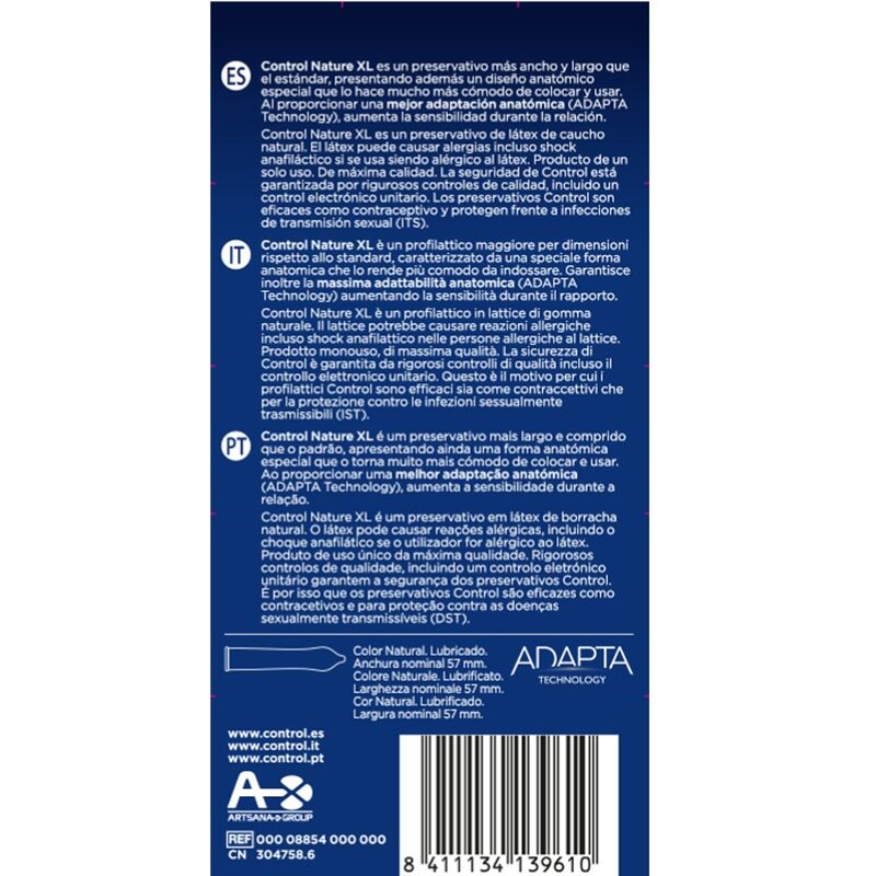 CONTROL Adapta Nature XL – Condoms 12 units