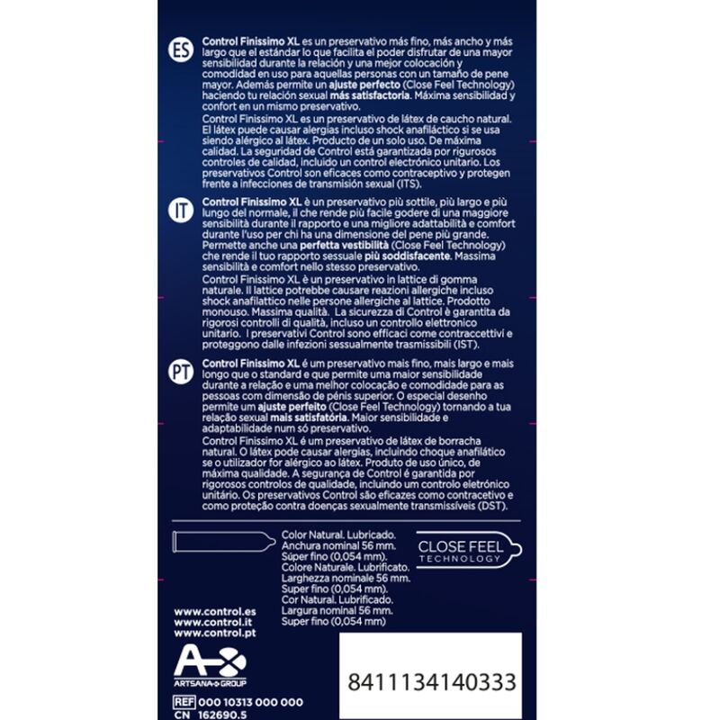 CONTROL Finissimo XL – Preservativi  12 unità