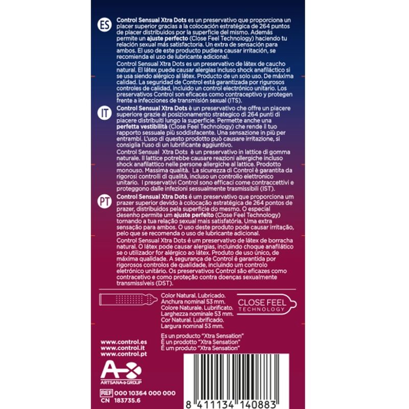 CONTROL Xtra Dots – 12 uds