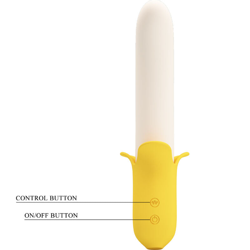 PRETTY LOVE Banana Geek – Silikonvibrator mit Stossfunktion, schwarz
