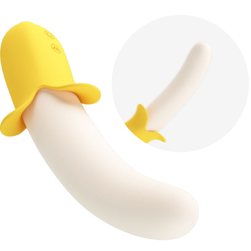 PRETTY LOVE Banana Geek – Silikonvibrator mit Stossfunktion, schwarz