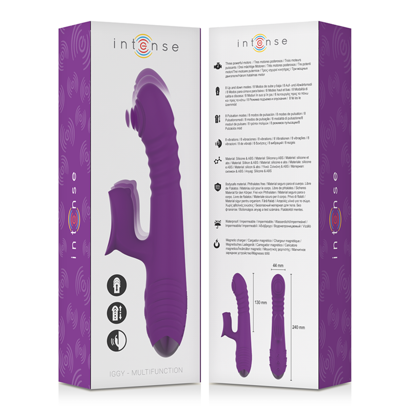 Intense Iggy – Up & Down Vibrator mit Klitoris-Stimulator, lila