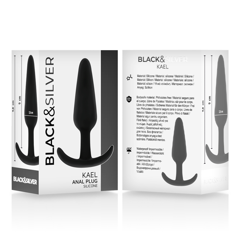 BLACK&SILVER Kael – Silikon-Analplug mit mittlerem Griff