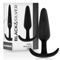 BLACK&SILVER – PLUG ANAL EN SILICONE KAEL AVEC POIGNÉE MOYENNE