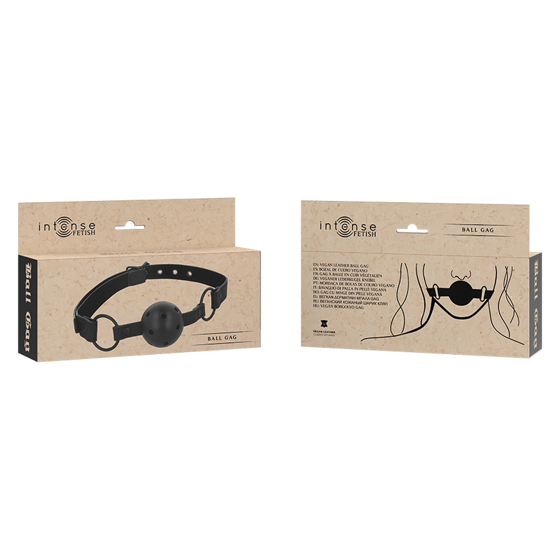 INTENSE – FETISH VEGAN LEATHER BALL GAG