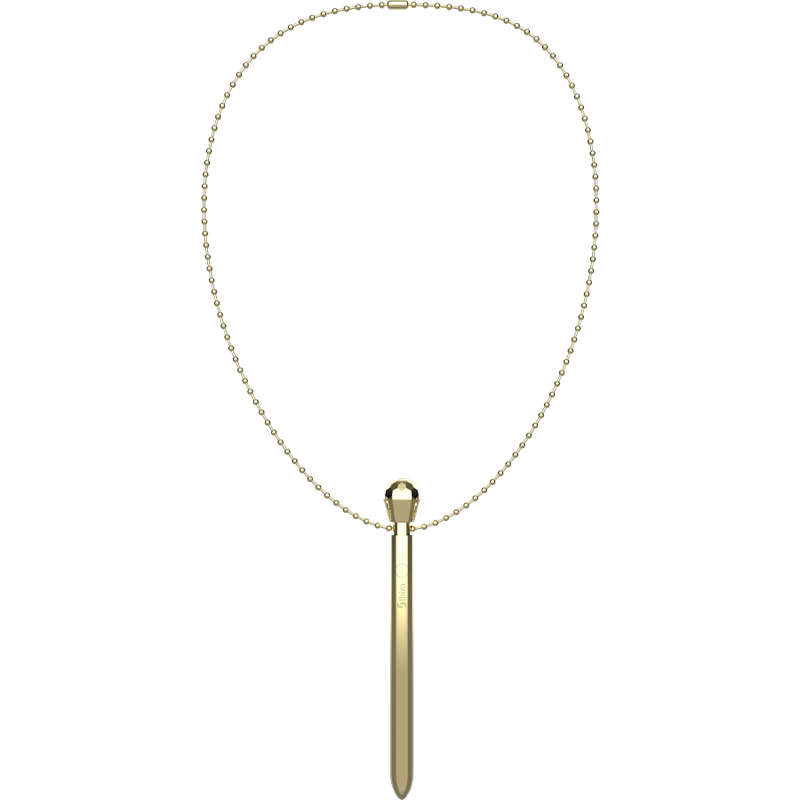 Ibiza Pocket – Klitoris-Stimulator mit Kette, golden, 12 Vibrationsmodi