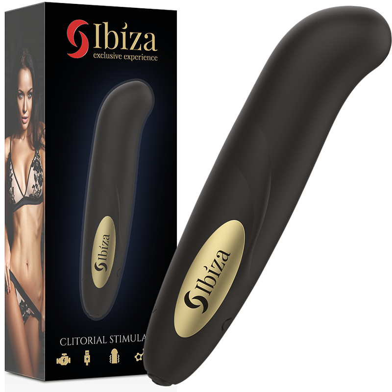 Ibiza – Clitoral stimulator, gold, 10 vibration modes, 13 × 2.9 cm