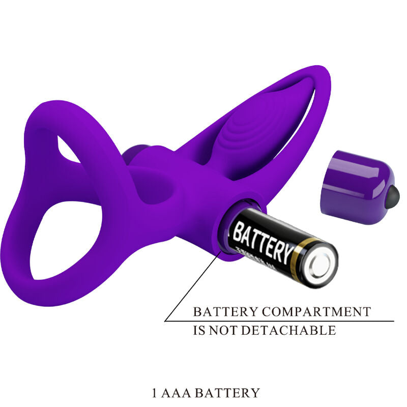 PRETTY LOVE – Vibrating ring with clitoral stimulator, 10 modes