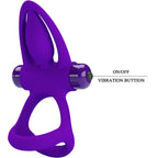 PRETTY LOVE – Vibrating ring with clitoral stimulator, 10 modes