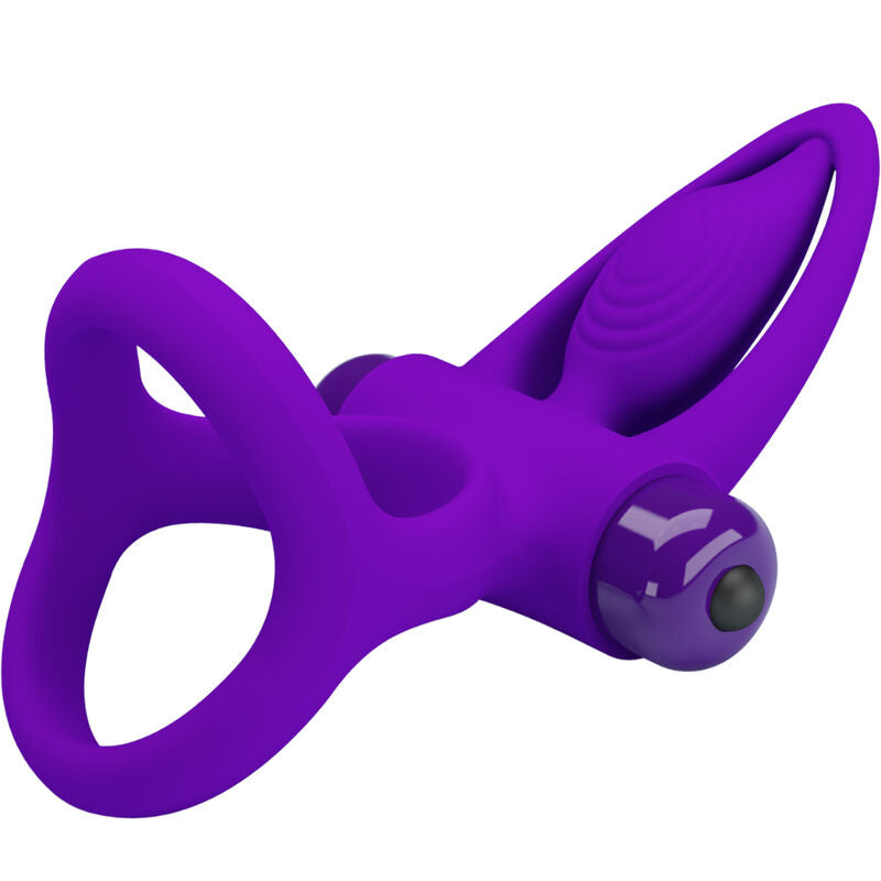 PRETTY LOVE – Vibrating ring with clitoral stimulator, 10 modes