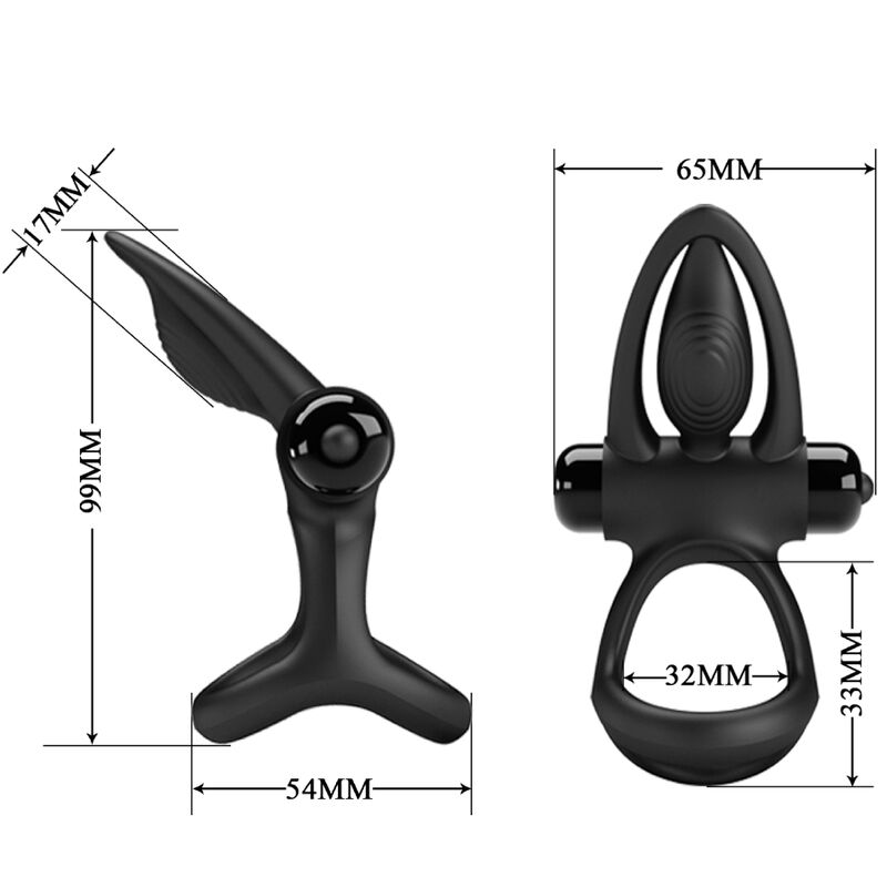 PRETTY LOVE – Vibrationsring mit Klitoris-Stimulator, 10 Modi